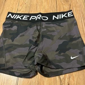 Camo Nike pro spandex shorts